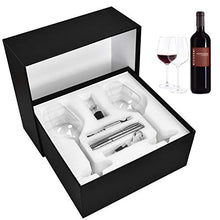 Load image into Gallery viewer, Wine Glasses Set Lead-Free Crystal Wine Glasses Set of 2 with Bottle Opener, Wine Stopper, Glass Marker, Wine Pourer Decanter- Wedding Gift or Engagement Gift for Couples, Him Her, Newlyweds, Mr Mrs