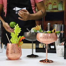 Load image into Gallery viewer, SKY FISH Stemless Stainless Steel Etching Wine Glasses,18 oz Black Plated,Set Of 4