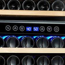Load image into Gallery viewer, Kalamera 157 Bottle Freestanding Wine Refrigerator: Stainless Steel, triple-layered Tempered Glass Door, Electronic One-Touch Control with LED Display