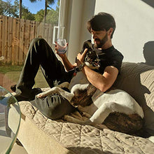 Load image into Gallery viewer, Dog Wine Glass - It's not really drinking alone if the dog is home stemless wine glass, 15 oz. Perfect Dog Lover Gift for him or her (dog) - Laser Engraved