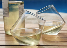 Load image into Gallery viewer, Hand Blown Stemless Wine Glasses, Set of 2 - Naturally Aerating, Elegant Wine Glassware for Cabernet, Pinot Noir, Merlot, and Blends - CulinexCo.com Spinning Wine Tumblers for Him and Her, 12 Oz.