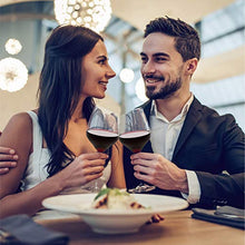 Load image into Gallery viewer, Crystal Wine Glasses set of 4 Slant Rim Great for Red and White Wine by Craftware