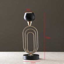 Load image into Gallery viewer, Gold Metal Candle Holders Wedding Decorations Modern Candle Holders Gold Centerpiece Photophore Verre Glass Candlestick zt035