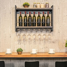 Load image into Gallery viewer, Wall Mounted Iron Wine Shelf