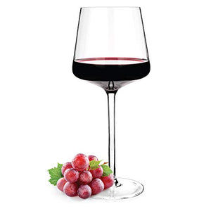 Luxbe - Crystal Wine Glasses 20.5-ounce, Set of 4 - Red or White Wine Large Glasses - 600ml