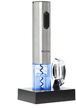 Load image into Gallery viewer, Secura Electric Wine Opener, Automatic Electric Wine Bottle Corkscrew Opener with Foil Cutter, Rechargeable (Stainless Steel)
