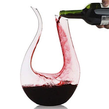 Load image into Gallery viewer, Wine Decanter,Smaier 1.5L U Shape Classic Wine Aerator, Wine Accessories,100% Lead-free Crystal Glass,1500ml
