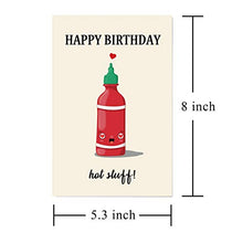 Load image into Gallery viewer, Happy Birthday Hot Stuff Birthday Card | Funny Birthday Card for Him Birthday Greeting Card for Her
