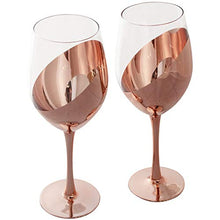 Load image into Gallery viewer, MyGift 14 oz Copper-Toned Stemmed Wine Glasses, Set of 4
