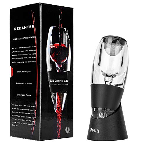 mafiti Red Wine Pourers Aerator Portable Decanter with Base for Birthday Friendship,Wine Gift Father day Party Home Use