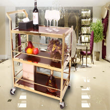 Load image into Gallery viewer, hotel KTV drinks rolling cart bar cart tea trolley table wine dessert tea trolly FREE SHIPPING
