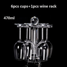 Load image into Gallery viewer, Luxury wine glass Lead free diamond crystal glass goblet beer glass champagne glasses fashion wine rack romantic wedding gifts
