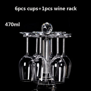 Luxury wine glass Lead free diamond crystal glass goblet beer glass champagne glasses fashion wine rack romantic wedding gifts