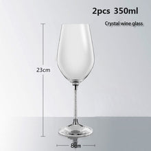 Load image into Gallery viewer, Luxury wine glass Lead free diamond crystal glass goblet beer glass champagne glasses fashion wine rack romantic wedding gifts
