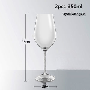 Luxury wine glass Lead free diamond crystal glass goblet beer glass champagne glasses fashion wine rack romantic wedding gifts