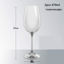 Load image into Gallery viewer, Luxury wine glass Lead free diamond crystal glass goblet beer glass champagne glasses fashion wine rack romantic wedding gifts
