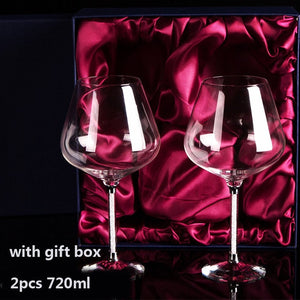 Luxury wine glass Lead free diamond crystal glass goblet beer glass champagne glasses fashion wine rack romantic wedding gifts