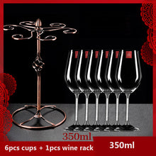 Load image into Gallery viewer, Luxury wine glass Lead free diamond crystal glass goblet beer glass champagne glasses fashion wine rack romantic wedding gifts
