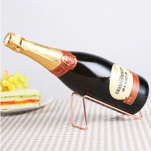 Red Wine Rack European Style Simple Iron Bottle Display Mount Holder Kitchen Exhibition Organizer