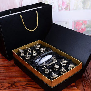 13pc Crystal Glass Cup Set and Decanter