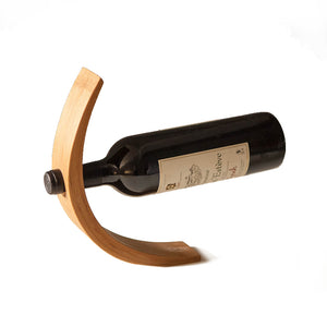 Curved Bamboo Wine Bottle Holder