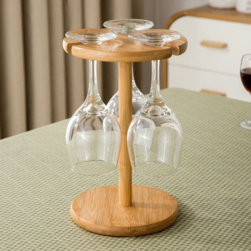 Wooden Wine Glass Rack