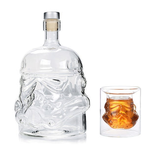 Star Wars Storm Trooper Crystal Decanter & Glass