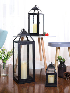 Wrought Iron Glass Retro Candle Holder