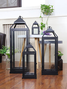 Wrought Iron Glass Retro Candle Holder