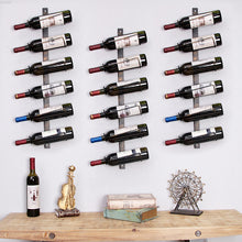 Load image into Gallery viewer, Restaurant Bar Wall Decoration Wine Holder American Style Wall Decoration Wall Mounted Wine RackRetro Wrought Iron Wine Rack
