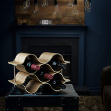 Load image into Gallery viewer, Wooden Wave Wine Rack
