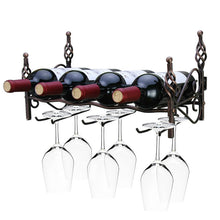 Load image into Gallery viewer, European wrought iron wine glass wine rack home living wine rack restaurant wall upside down wine glass rack WF3141559
