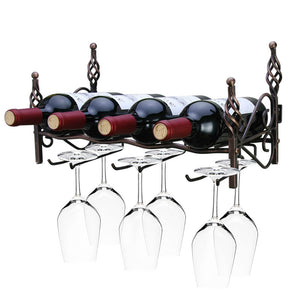 European wrought iron wine glass wine rack home living wine rack restaurant wall upside down wine glass rack WF3141559