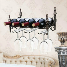 Load image into Gallery viewer, European wrought iron wine glass wine rack home living wine rack restaurant wall upside down wine glass rack WF3141559
