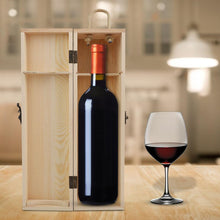 Load image into Gallery viewer, Natural Wood Wine Box
