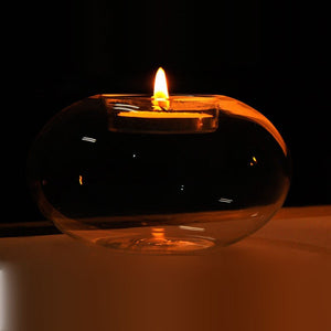 Candle Holder - Round Glass