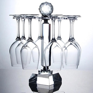 Shipping large crystal goblet of wine rack rack creative European cup frame upside down Wine living room ornaments gifts