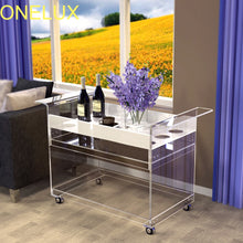 Load image into Gallery viewer, Bar Cart With Wine Bottle Rack
